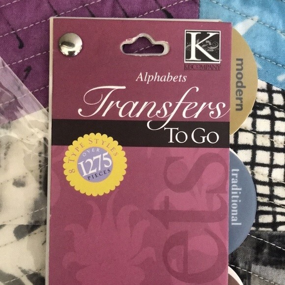 Rub On Transfers To Go Alphabets K&Company NWT - Picture 6 of 10